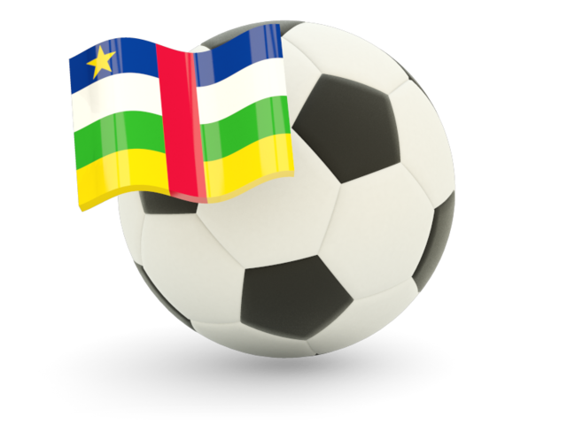 Футбольный мяч с флагом. Скачать флаг. Центральноафриканская Республика