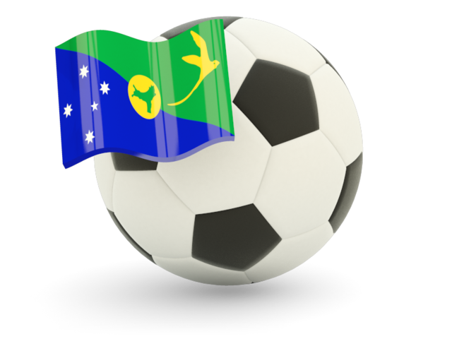 Football with flag. Download flag icon of Christmas Island at PNG format