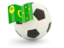 Cocos Islands. Football with flag. Download icon.