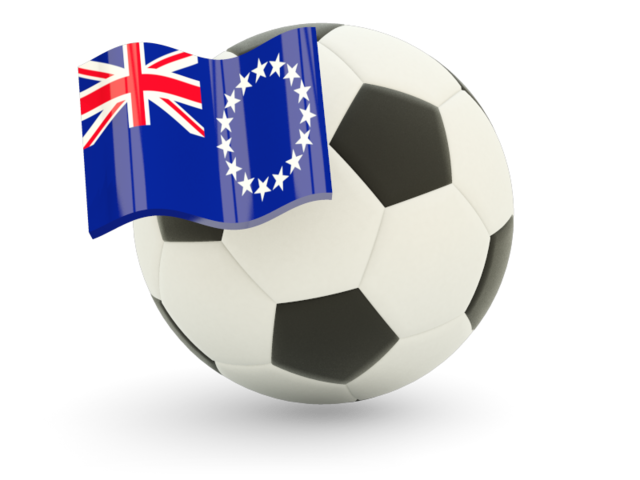 Football with flag. Download flag icon of Cook Islands at PNG format