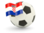 Croatia. Football with flag. Download icon.