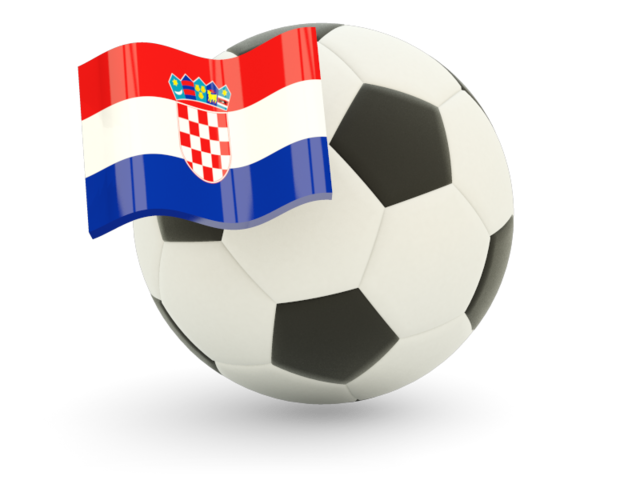 Футбольный мяч с флагом. Скачать флаг. Хорватия
