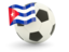 Cuba. Football with flag. Download icon.