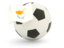 Cyprus. Football with flag. Download icon.