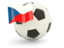 Czech Republic. Football with flag. Download icon.