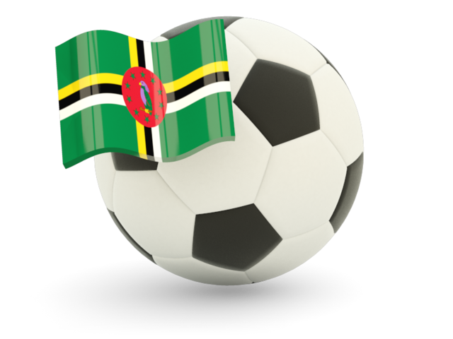 Football with flag. Download flag icon of Dominica at PNG format