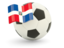 Dominican Republic. Football with flag. Download icon.