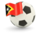 East Timor. Football with flag. Download icon.