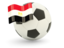 Egypt. Football with flag. Download icon.