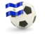 El Salvador. Football with flag. Download icon.