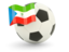 Equatorial Guinea. Football with flag. Download icon.