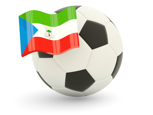 Футбольный мяч с флагом. Скачать флаг. Экваториальная Гвинея