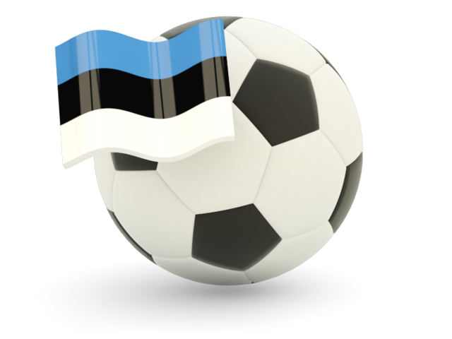 Футбольный мяч с флагом. Скачать флаг. Эстония