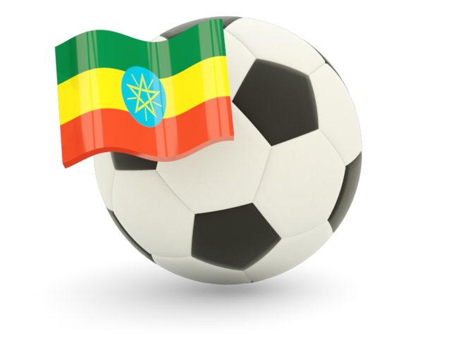 Футбольный мяч с флагом. Скачать флаг. Эфиопия