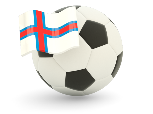 Футбольный мяч с флагом. Скачать флаг. Фарерские острова