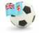 Fiji. Football with flag. Download icon.