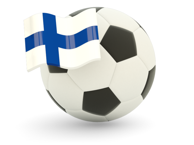 Футбольный мяч с флагом. Скачать флаг. Финляндия