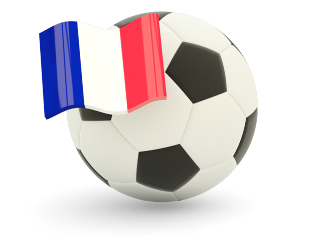 Футбольный мяч с флагом. Скачать флаг. Франция