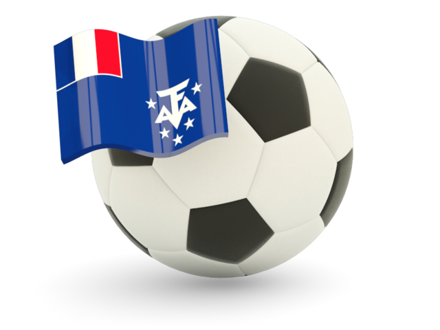 Футбольный мяч с флагом. Скачать флаг. Французские Южные и Антарктические территории