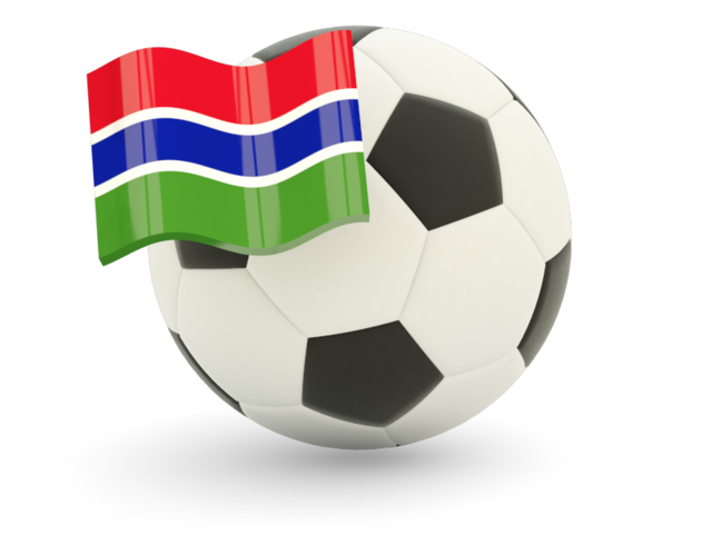 Football with flag. Download flag icon of Gambia at PNG format