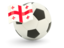 Georgia. Football with flag. Download icon.