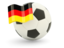Germany. Football with flag. Download icon.