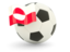 Greenland. Football with flag. Download icon.