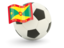 Grenada. Football with flag. Download icon.