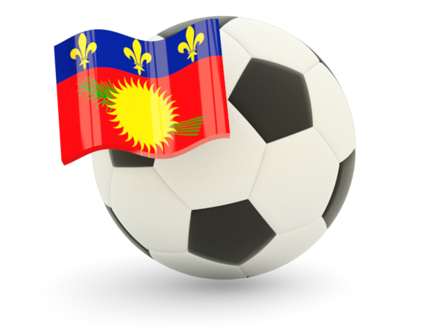 Football with flag. Download flag icon of Guadeloupe at PNG format