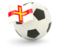 Guernsey. Football with flag. Download icon.