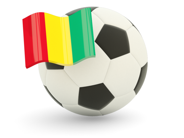 Футбольный мяч с флагом. Скачать флаг. Гвинея