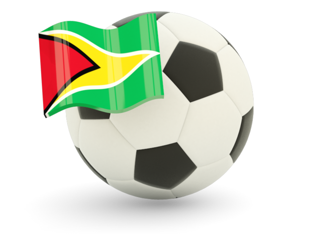 Футбольный мяч с флагом. Скачать флаг. Гайана