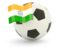 India. Football with flag. Download icon.