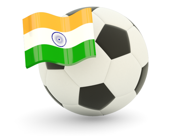 Футбольный мяч с флагом. Скачать флаг. Индия