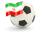 Iran. Football with flag. Download icon.