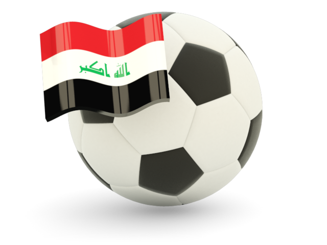 Футбольный мяч с флагом. Скачать флаг. Республика Ирак