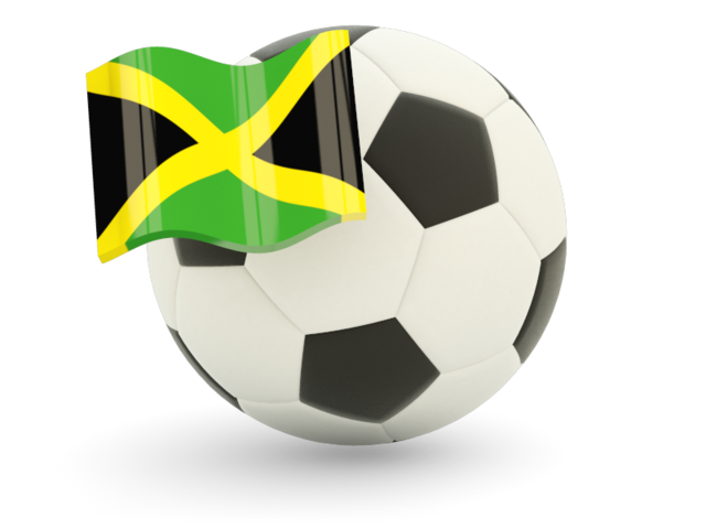 Футбольный мяч с флагом. Скачать флаг. Ямайка