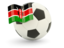 Kenya. Football with flag. Download icon.