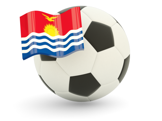 Футбольный мяч с флагом. Скачать флаг. Кирибати