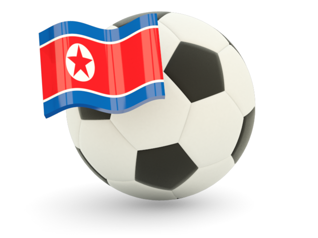 Футбольный мяч с флагом. Скачать флаг. Северная Корея