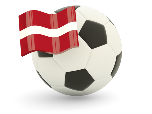 Футбольный мяч с флагом. Скачать флаг. Латвия
