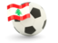 Lebanon. Football with flag. Download icon.
