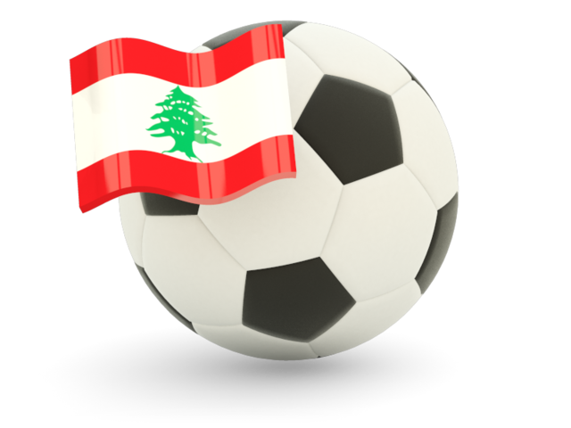 Football with flag. Download flag icon of Lebanon at PNG format