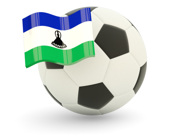 Футбольный мяч с флагом. Скачать флаг. Лесото