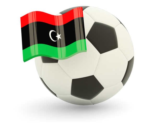 Футбольный мяч с флагом. Скачать флаг. Ливия