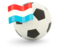 Luxembourg. Football with flag. Download icon.