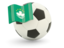 Macao. Football with flag. Download icon.