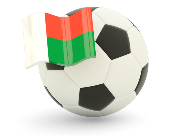 Футбольный мяч с флагом. Скачать флаг. Мадагаскар