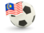 Malaysia. Football with flag. Download icon.