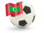 Maldives. Football with flag. Download icon.